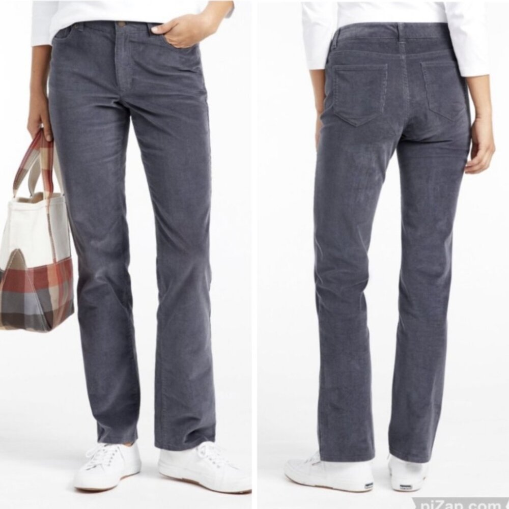 L.L. BEAN Women’s EUC BeanFlex‎ Straight Favorite Fit Corduroy Pants | Size 18P